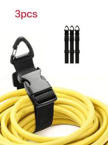 6条装三角扣带收纳带，三轴扣锁设计，可调节多功能重型收纳带，电缆收纳带，重型可调节延长线整理器，黑色耐用聚丙烯电缆紧固件，免工具安装，适用于车库、工作室和家庭。 - 黑色 - 查看 8