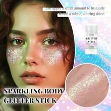 DAGEDA  Body Glitter Stick,Sparkly Face Glitter Makeup,Holographic Hair Glitters Mermaid Makeup Rave Outfits for Women, Shimmer Face Paint Stick Singer Concert Accessories(White) - Multicolor - Ver 2