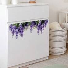 Wisteria Vine Wall Decals With Butterflies - Self-Adhesive PVC Floral Wall Transfer Paper For Home Decor, Removable Flower Window Clings For Bedroom And Living Room - Multicolor - View 10
