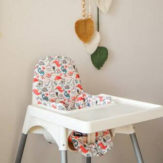1 pieza Funda de silla alta para bebé con diseño de dinosaurio, cojín lavable y plegable para silla alta Antilop