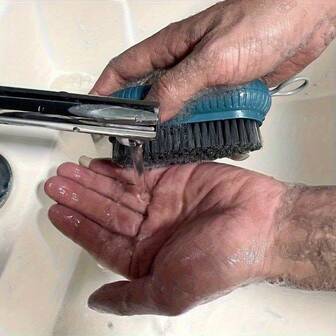 1/2 Stücke Nagelbürste für starke Verschmutzungen, geeignet für Männer und Mechaniker. Design mit harten Borsten, langanhaltend Kunststoffmaterial, zum Reinigen und Schrubben der Nägel. Unverzichtbares Maniküre-Werkzeug | Bürste mit harten Borsten | Kunststoffstruktur, Nagelbürste