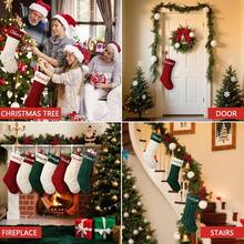 1pc Personalized Embroidered Christmas Stocking, Customized Knitted Family Socks, 2025 Holiday Socks (With Name), Family Christmas Stockings, Holiday Calendar - Multicolor - View 4