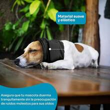 Orejeras Ruido para Perro Ajustable y Adaptable, Calmante para Perro con Protección Moldeable y Antirruido, Protector Anti Ansiedad Perros, Pirotecnia y Truenos (Negro, S) - Negro - Ver 8