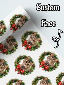 Custom Face Photo Birthday Wrapping Paper, Custom Face Print Gift Wrapping Paper,Wrapping Paper With Funny Face,Personalized Face Photo Gift Wrapping Paper, Unique Personalized Birthday Wrap, Birthday Gift, Custom Face Print Gift Wrapping Paper, Unique Personalized Birthday Wrap, Gift For Girlfriend - Multicolor - View 6