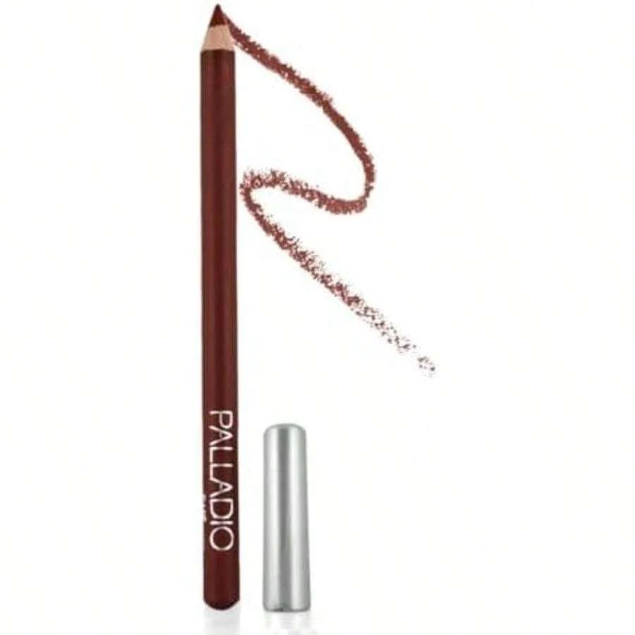 Palladio Lápiz delineador de labios, de madera, firme pero suave, contornea y delinea con facilidad, labios perfectamente perfilados, cómodos, hidratantes,(Café) - Multicolor - Ver 1
