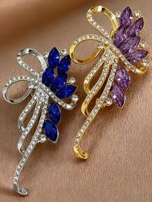 1 pieza Broche elegante de flor de Crepe Myrtle de cristal, accesorio de moda versátil - Bauhinia - Ver 2