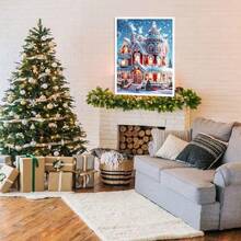 [Free Shipping]Uuxsretaio Christmas House Diamond Painting Kit, DIY Winter Scene Diamond Art Kit For Adults, 5D Full Drill Art Set For Adults,Gem Arts And Crafts For Holiday Wall Decor 12x16 Inch,G8457-US - G8457-Mỹ - Xem 4