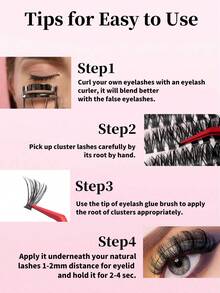 Brand New 192/216 Cluster Thick Eyelash Extensions, 40D/60D/80D/100D, Eyelash Extension Tools, Single Eyelash, Thick And Voluminous Eyelash Extensions, D Curl Eyelash Extensions, Single Eyelash 10-20 Mm, Fine And Thick, Suitable For Beginners, Easy To Wear, Perfect For Holiday Parties And Gatherings. - 粉色 - 查看 6
