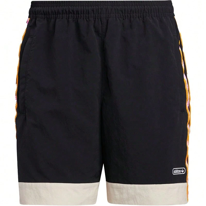 阿迪达斯 TAPED SHORT 男士运动中长裤短裤 GN3897 - 黑 - 查看 1