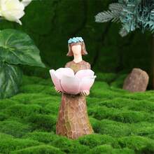 Fairy Garden Figurines Resin Bird Feeder Statue for Outdoor Lawn, Yard  Patio Ornament - Rosa - Ver 1