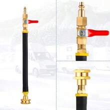 TRTY RV Anti-Freeze Kit With Water Mist Fire Extinguisher Adapter, Shut-Off Valve, Air Compressor, Quick Connect Plug, Garden Hose - Suitable For RV, Camper, Boat Anti-Freeze Mist Fire Extinguisher System, Also Great For New Year, Valentine's Day, Father's Day, Halloween, Christmas, Birthday Gifts - Black - View 7