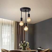 三头简约吸顶灯，适用于餐厅、卧室、书房、客厅，创意吊灯，楼梯灯 - 彩色 - 查看 2