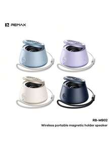 REMAX RB-MB02 Speaker: Magnetic Design For Easy Placement, Stable Wireless Transmission, High-Definition Audio Output, Long Battery Life, Suitable For Indoor And Outdoor Use, Ocean Blue. - Ocean Blue - View 2