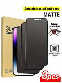 3 قطع/عبوة غشاء واقي للشاشة عالي الجودة 9H+، ناعم ومريح، مقاوم للخدش، مناسب لهواتف آيفون 16 برو ماكس، 16، 16 برو، 16 بلس، 14 برو ماكس 6.7، 17، 17 برو، 17 برو ماكس، 17 إير وطرازات أخرى - الأسود - مشاهدة 21