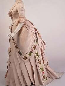 可调节侧边荷叶边衬裙 - 不对称喇叭形设计，适合角色扮演服装 - 白色 - 查看 2