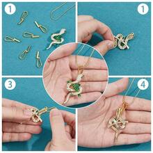 SUPERFINDINGS 10Pcs Vertical Pin To Pendant Brooch Pendant Converters Golden Alloy Brooch Pin To Necklace Keychain Converters Tube Design With Bail Convert For Necklace Keychain Hair Rope,Golden - GOLDEN - 查看 4