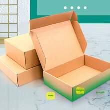 1个/5个/10个牛皮纸快递包装盒，包装材料，飞机纸箱，瓦楞纸箱，邮政纸箱，包装盒，礼品盒，瓦楞纸板箱，快递盒，包装盒（需自行组装） - 彩色 - 查看 5