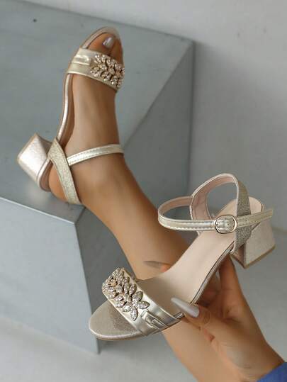 New Bow Sandals, With Fashionable Thick Insoles And Stable Heels, High-Heeled Dance Shoes, Suitable For Teenagers, School Style, High-Heeled Dance Shoes