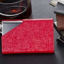 Colorful Business Card Holder With Metallic Finish - Customizable Engraving For Names Or Text - Stylish And Functional Card Case For Professionals - Perfect For Networking Events, Conferences, And Business Meetings - Unique Gift Idea For Colleagues, Graduates, Or Entrepreneurs - Enhance Your Professional Image With A Personalized Touch