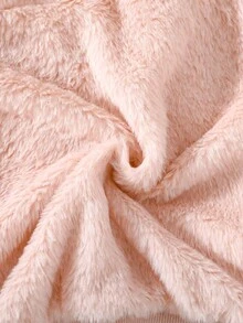 Autumn/Winter Baby Girls Fluffy Hooded Pocket Long Sleeve Casual Cute Everyday Wear Jacket - Pink - View 7