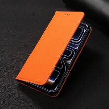 1 ốp lưng dạng gập bảo vệ tương thích với Apple 17 Pro Max/16/15/14/13/12/11 Pro, ốp bảo vệ điện thoại kiểu ví, phiên bản quốc tế, không phải phiên bản nội địa. - trái cam - Xem 5