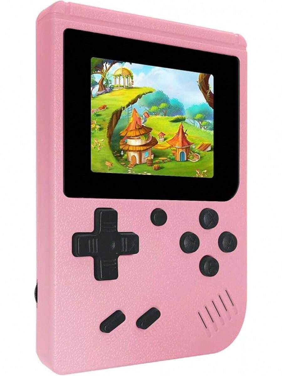 Consola de Juegos Retro Portátil, con 400 Juegos Integrados, Reproductor de Videojuegos Portátil con Pantalla IPS de 3.0 Pulgadas y Batería Recargable (Azul) - Rosa - Ver 1