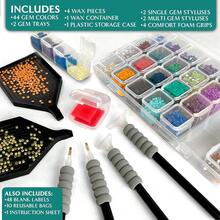 [Free Shipping]ArtSkills Diamond Painting Kit, Diamond Art Ready To Hang Framed Canvas With Storage And Accessory Kit, Mythical Wolf, 3 Stretched Canvas Panels, 14" X 7" Each,MythicalWolf - MythicalWolf - 查看 4