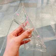 Pink And Yellow Flower Transparent TPU Protective Case Suitable For IPhone X XS XR XS Max 11 12 13 14 15 Pro Max Mobile Phone Shell - Protection And Fashion Accessories - Durable And Flexible DesignGIF-FOR-YOU - 1 cái - Xem 3