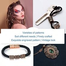 Cuentas Vikingo Vintage, 24 Piezas, para Rastas, Barba y Cabello, Decoracin del Cabello, 10x 13 Mm - inicial - Ver 7