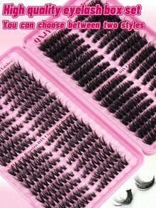 544pcs Waterproof Mink Lash Clusters, 32 Rows Single Cluster Lashes, D Curl Thick Voluminous, 8-16mm Mixed Length, Halloween, Holiday, Christmas Makeup - D - 查看 4