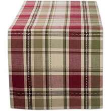DII CBBB01333 Homespun - Mantel Individual, diseño de Cuadros, Homespun Plaid, Placemat, 1, 1(Table Runner, 13x72") - Multicolor - Ver 1