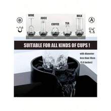 1 pieza Lavadora de tazas automática de alta presión de acero inoxidable para uso doméstico, grifo de cafetería sin necesidad de limpieza - Multicolor - Ver 2