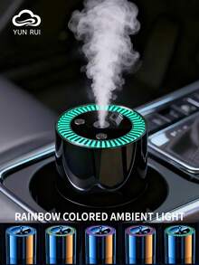 1 Set Smart Car Aromatherapy Diffuser Kit (Includes 1 Main Unit + 5 Optional Essential Oils), 7-Color Mood Lighting, 5 Adjustable Mist Modes, USB Rechargeable Car Diffuser, Mini Car Humidifier, Essential Oil Diffuser, Auto On/Off, Built-In Battery, Starry Light, Home & Car Air Freshener, Desktop Small Portable Nebulizer, Empty Bottle Interior Accessories, Car Air Freshener, Mist Maker With RGB Light, Car Interior Deodorizer - 黑色 - 查看 10