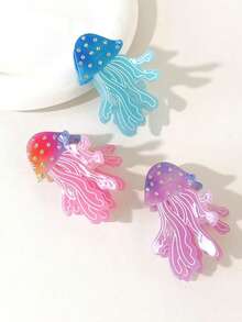 1pc Women's Summer New Rhinestone Starfish Hair Clip, Acetate Hair Claw, 3D Acetate Colorful Hair Clip, Hair Accessory, Valentine's Day Gift For Girlfriend Fashion Hair Clutch Women Bandanas Winter Hair Accessories - Multicolor - View 11