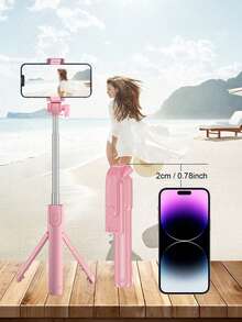 Bluetooth Selfie Stick With Tripod Stand, Wireless Remote, Extendable Phone Holder, Universal Portable Selfie Artifact For Travel Compatible With IPhone Android Phone Mobile Phone Suitable For Live Streaming, Vlog,Family Gatherings, Christmas Party Shooting,For Handheld Selfie, Outdoor Activities, Interviews For Summer Vacation, Travel, Outdoor Activities, Live Streaming