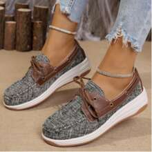 女士系带圆头撞色多功能休闲户外运动鞋