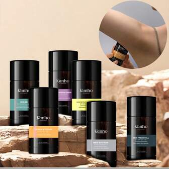  40g/1,41oz Bálsamo de desodorante sólido con fragancia, crema para los brazos con aroma, cuidado de la piel hidratante con aceite de coco, esencial de viaje con lavanda y limón, cítricos y vetiver, pomelo y bergamota, hombre fresco, bahía de otoño, océano