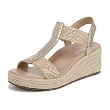 Vionic Womens Calera Wedge Sandal - Gold Metallic Leather - Vàng - Xem 1