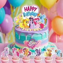 Hasbro 蛋糕装饰 友谊就是魔法主题 儿童男孩生日派对用品 婴儿派对礼物 纸杯蛋糕插牌 - 彩色 - 查看 3