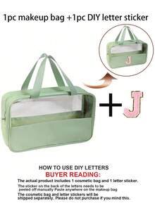 1个透明PVC化妆包,字母装饰洗漱收纳包,化妆包,沙滩包,夏季旅行必备,化妆包,化妆袋,化妆包,化妆品包,化妆品收纳包,旅行,化妆袋,包,梳妆台,化妆袋,旅行必备,化妆包,化妆包,包,旅行必备,梳妆台配件,小化妆包,化妆袋,化妆品包,旅行必备,大容量,大化妆包,圣诞礼物,化妆包,旅行,女士旅行必备礼物,化妆包,手拿包/小手提包,化妆品收纳包,化妆品整理包,化妆包,化妆刷收纳包,迷你化妆包,大容量化妆包,女士礼物,圣诞礼物,女士礼物创意 - 綠色 - 查看 26