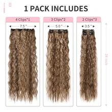 Clip In Hair Extensions,6PCS Hair Extensions Long Mermaid Waves Wavy Synthetic Clip On Hairpiece For Women 24 Inch (Deep Brown With Dirty Blonde),DeepBrownwithDirtyBlonde - DeepBrownwithDirtyBlonde - View 4