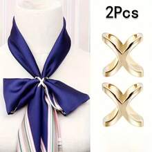 1/2/3/5/10个装 X 型丝巾夹，服装胸针蝴蝶结丝巾夹，皮带扣丝巾夹，披肩夹，胸针夹，多功能丝巾夹，馈赠亲朋好友的绝佳礼物