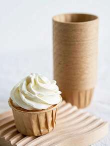 100 قالب كب كيك ، أكواب ورقية صغيرة للخبز ، أكواب كيك ورقية قابلة للتخلص منها ، حاملات كيك ورقية ، خبز حلوى DIY ، حفلات الزفاف وأعياد الميلاد وأعياد الأطفال (بني) ، أكواب كب كيك ورقية ملونة بلون واحد 50 قطعة - متعدد الألوان - مشاهدة 8