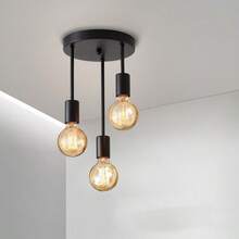 三头简约吸顶灯，适用于餐厅、卧室、书房、客厅，创意吊灯，楼梯灯 - 彩色 - 查看 10