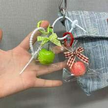 1pc Creative Cute Apple Shaped Pendant, Bag Charm, Keychain, Gift, Amulet - Multicolor - View 6