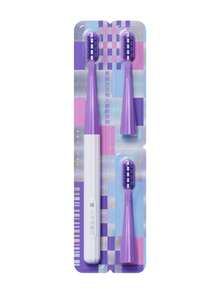 1pc Adult Soft Bristle Toothbrush With 2 Replaceable Brush Heads - Multicolor - View 14