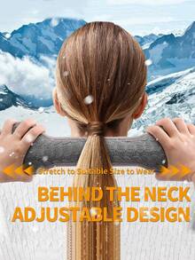 1个冬季耳罩，针织扭结八字形可折叠后戴式耳垫，秋冬季保暖防寒耳套，男女通用时尚耳套，防风绒面防寒耳罩