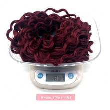 Burgundy Curly Wavy Braiding Hair Pre Stretched Boho Hair For Braiding Deep Ocean Wave Crochet Hair Water Deep Wave Boho Curls Bohemian Braids Hair Extensions 24 Inch 2 Packs,BurgundyBohoCurls2Packs - 勃根地波西米亞捲髮2件裝 - 查看 7