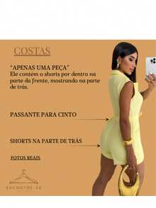 Jumpsuit BLAZER VEST Tailoring Tank Top Short Sleeve Social Elegant And Casual Short Jumpsuit Blogger Shorts Skirt Summer Fashion - 裸色細條紋 - 查看 3