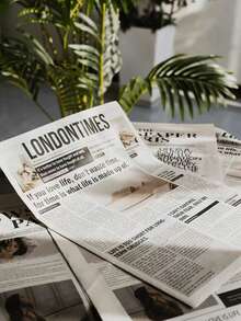 英文报纸摄影道具礼品，节日、生日、婚礼摄影道具，情人节摄影道具，时尚服装家居装饰，美食摄影背景道具，鲜花包装纸氛围装饰
